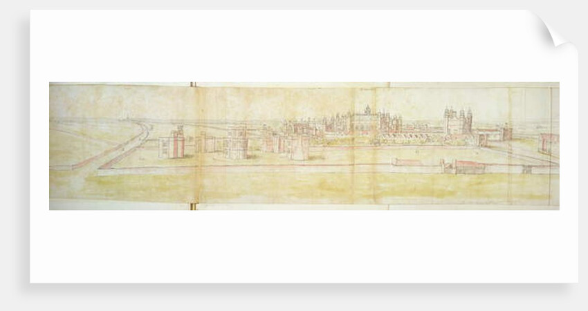 Hampton Court Palace from the North, c.1544 by Anthonis van den Wyngaerde