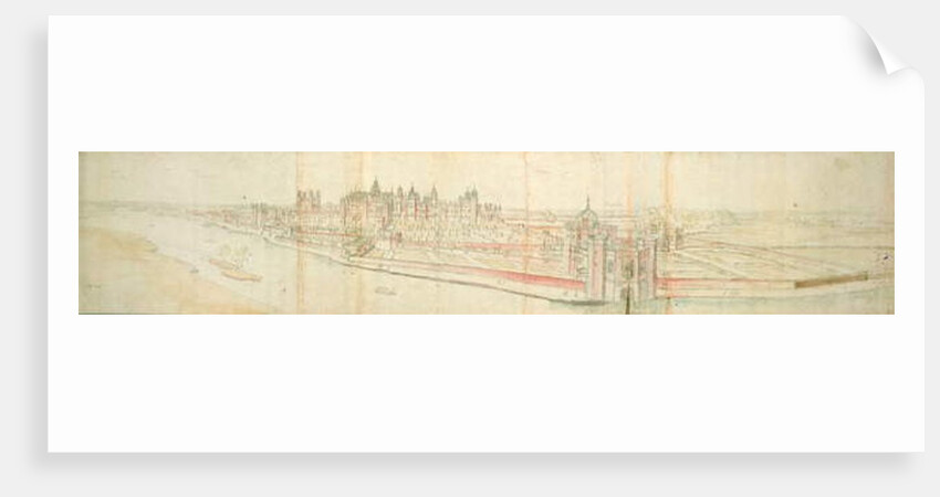 Hampton Court Palace from the River, c.1544 by Anthonis van den Wyngaerde