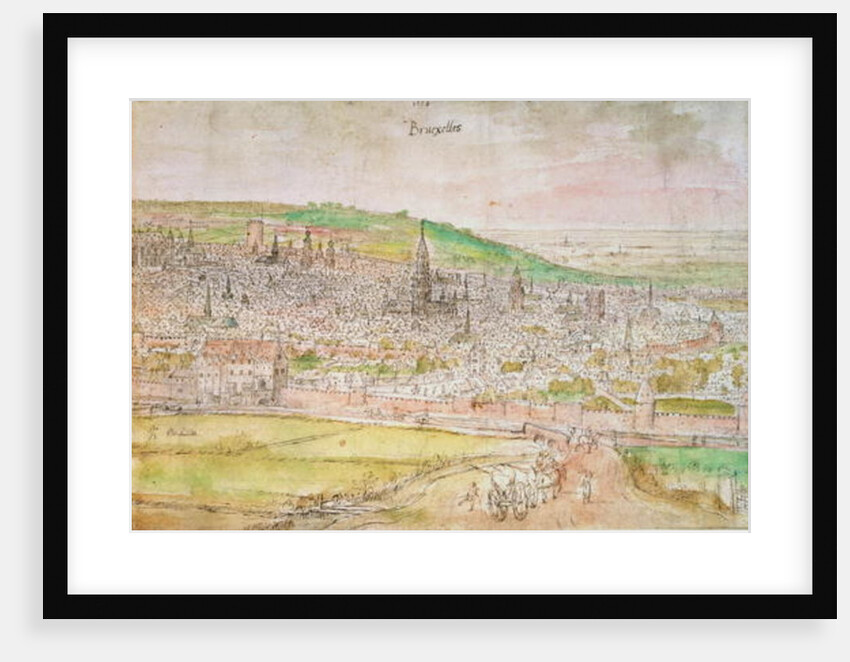 Panoramic View of Brussels, 16th century by Anthonis van den Wyngaerde