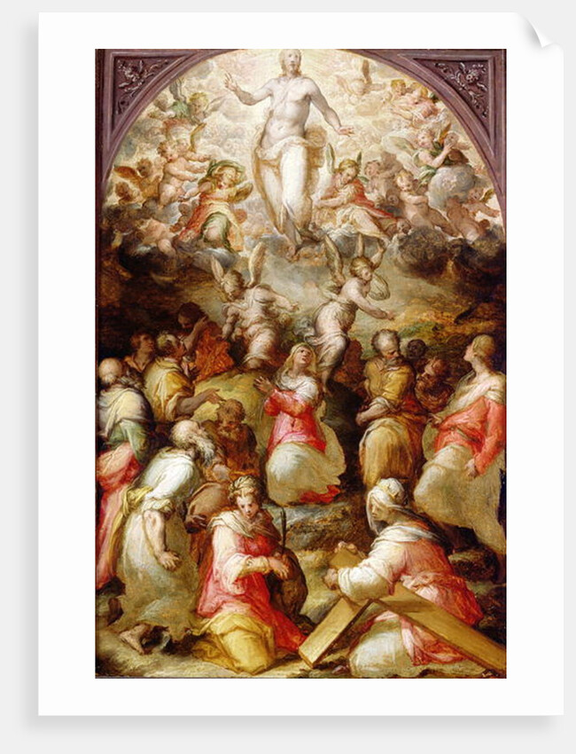 Christ in Glory with Sts Agnes and Helena, 16th century by Giovanni Battista Naldini