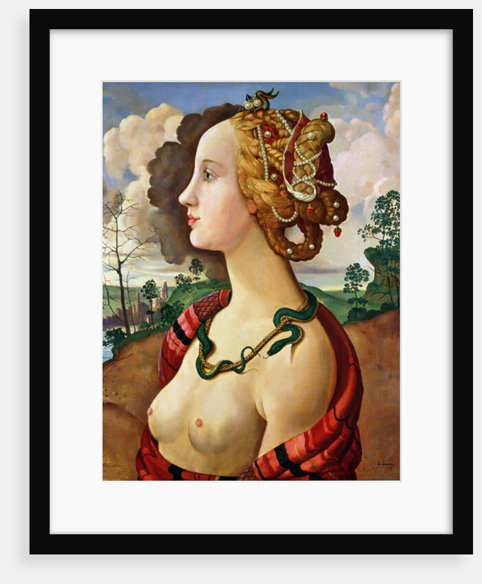 Copy of 'Portrait of Simonetta Vespucci', by Piero di Cosimo by Konstantin Andreevic Somov