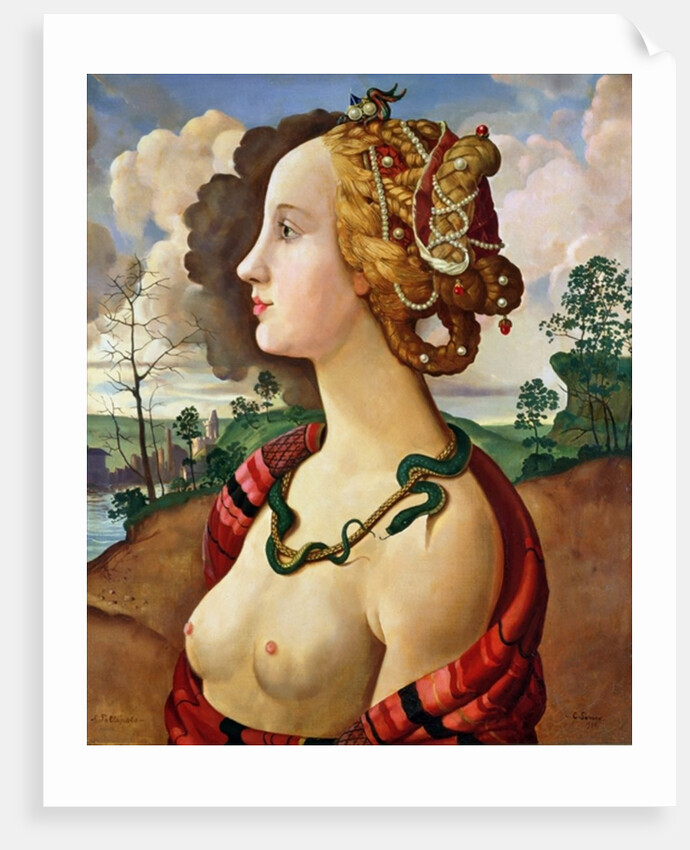 Copy of 'Portrait of Simonetta Vespucci', by Piero di Cosimo by Konstantin Andreevic Somov