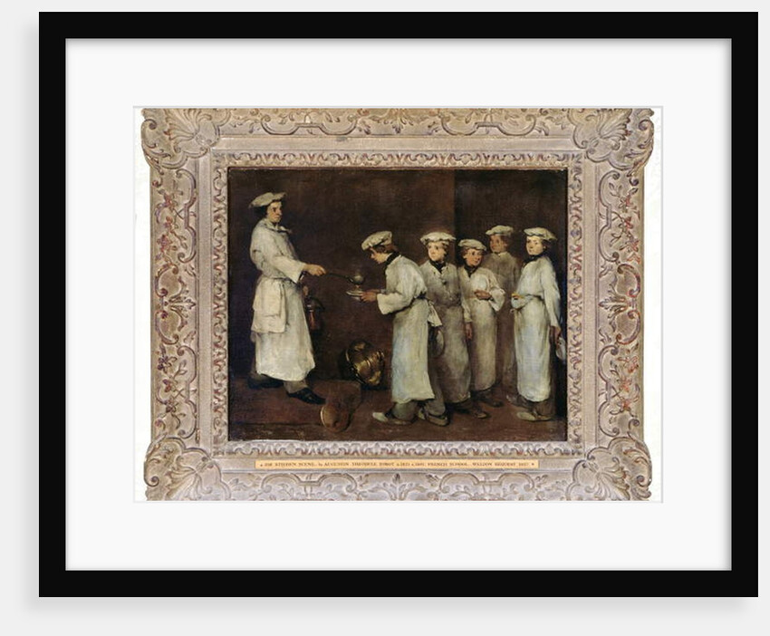 Kitchen Scene by Auguste Theodule Ribot