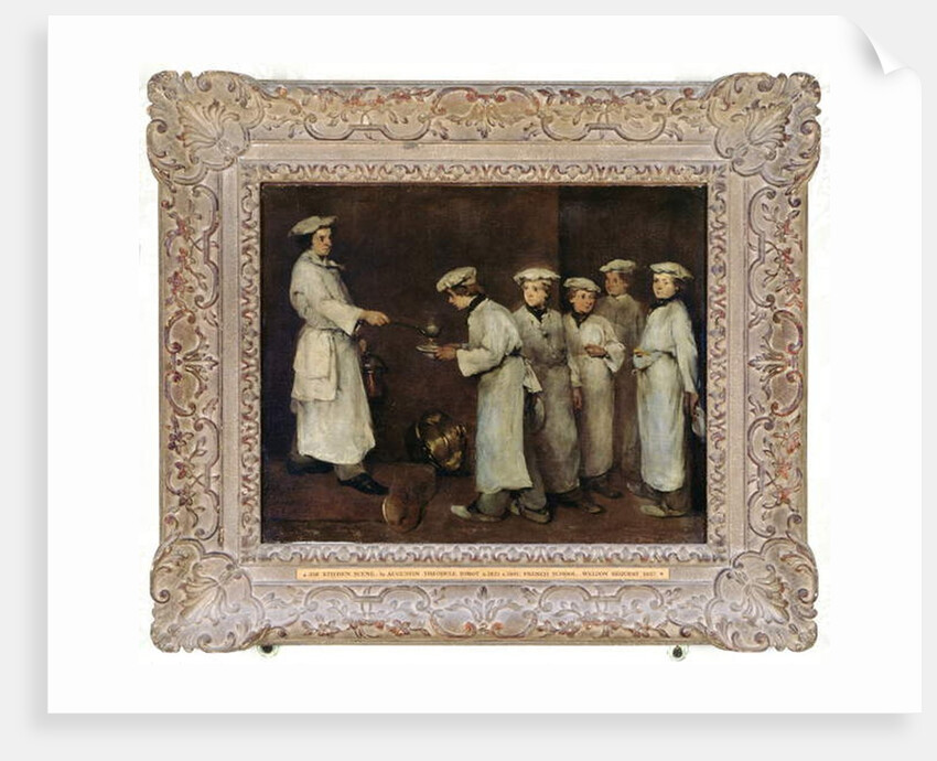 Kitchen Scene by Auguste Theodule Ribot