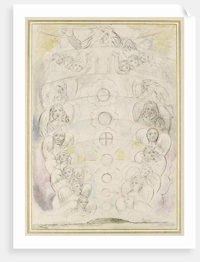 The Deity, from whom proceed the Nine Spheres by William Blake