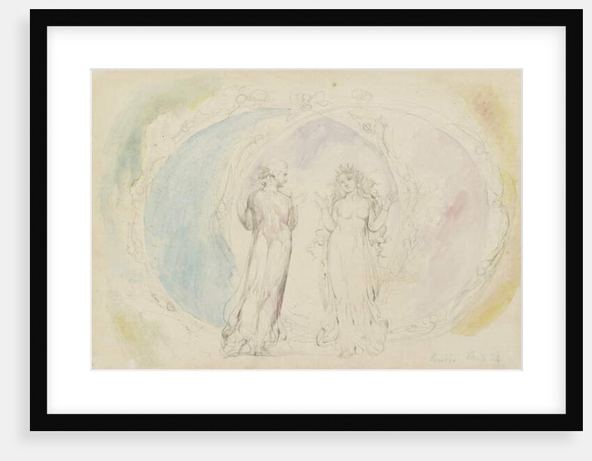 Beatrice and Dante in Gemini, amid Spheres of Flame by William Blake