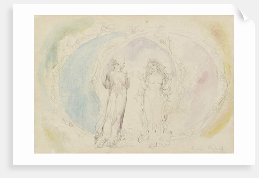 Beatrice and Dante in Gemini, amid Spheres of Flame by William Blake