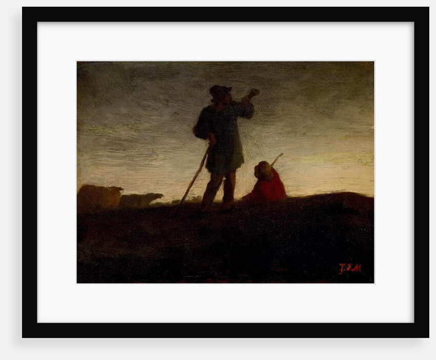 Recalling the Flock, 1866-72 by Jean-Francois Millet