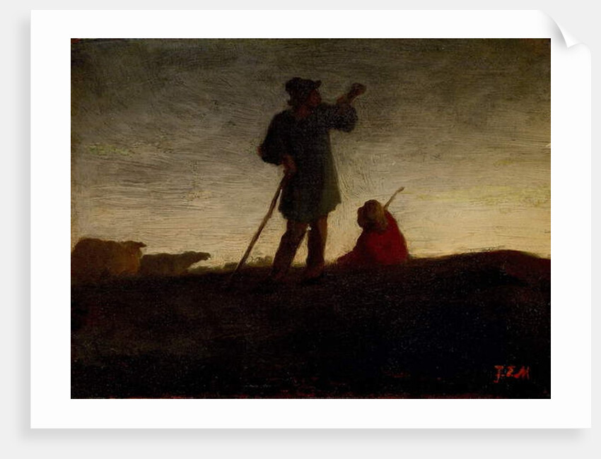 Recalling the Flock, 1866-72 by Jean-Francois Millet