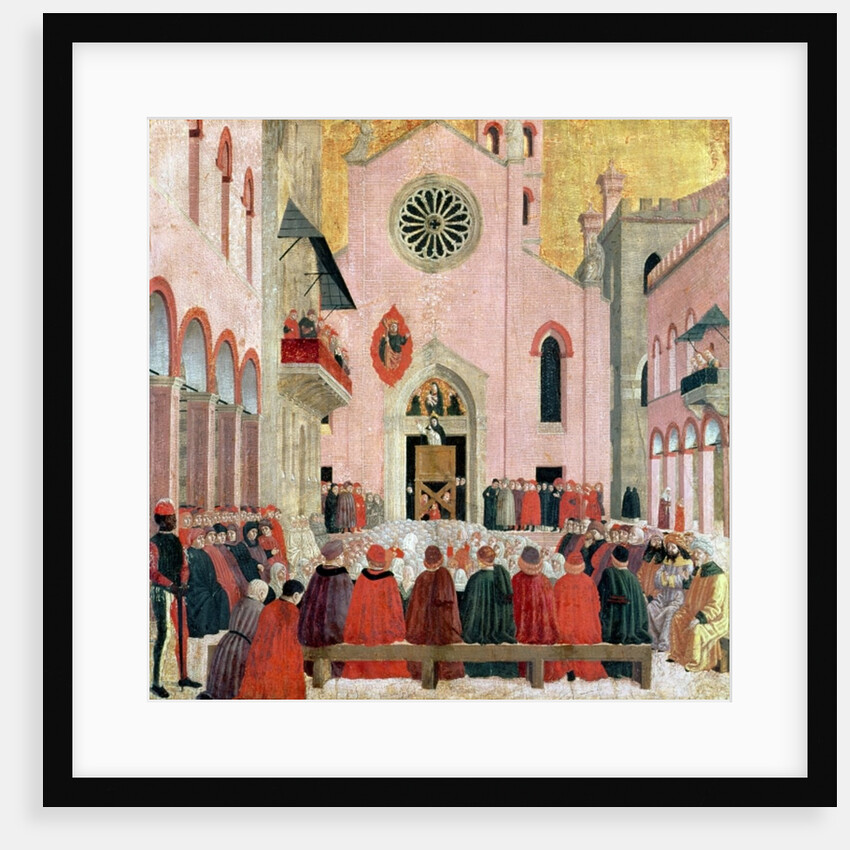 St. Vincent Ferrer Preaching in front of the Church of Sant' Eufemia in Verona by Bartolomeo degli Erri