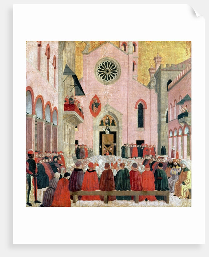 St. Vincent Ferrer Preaching in front of the Church of Sant' Eufemia in Verona by Bartolomeo degli Erri