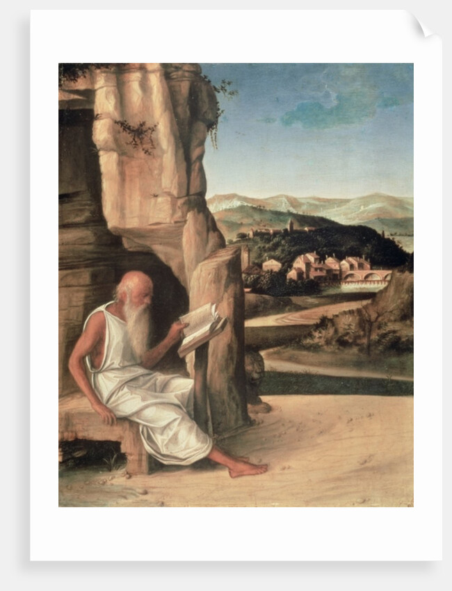 St. Jerome Reading in a Landscape by Giovanni Bellini
