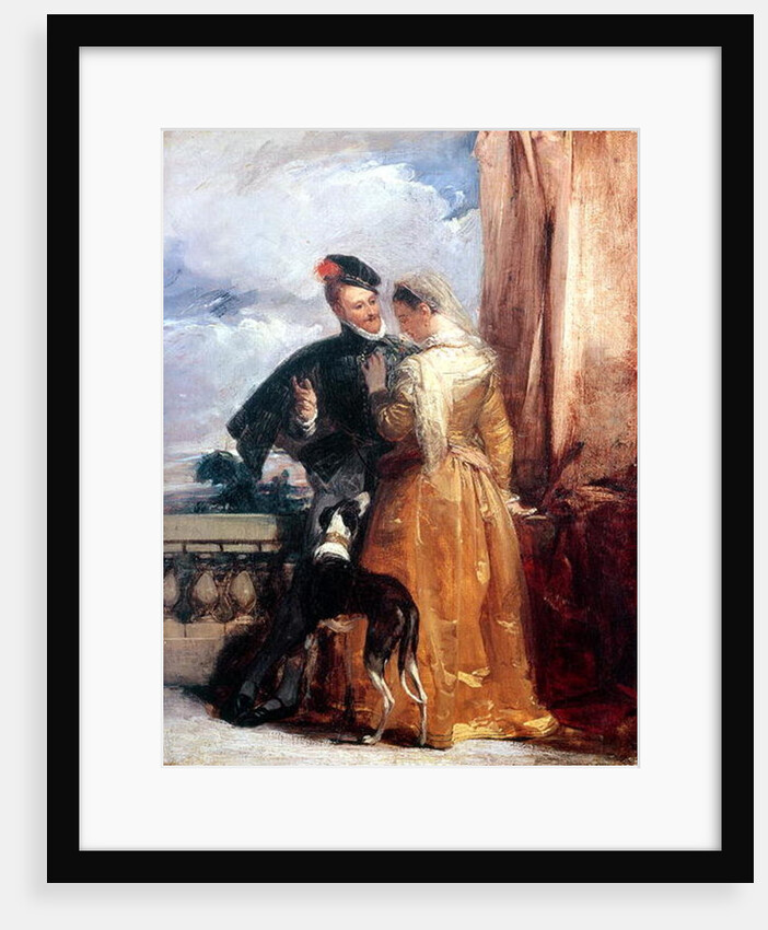 Amy Robsart and Robert Dudley, Earl of Leicester c.1827 by Richard Parkes Bonington