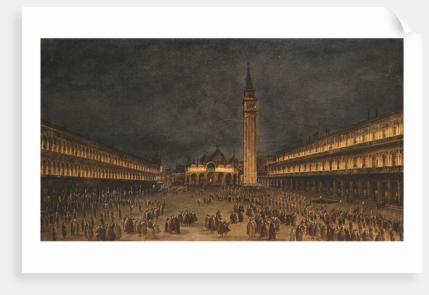 A Night Procession in the Piazza San Marco, 1750-60 by Francesco Guardi