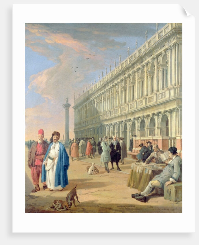 Venice: The Piazzetta with Figures, 18th century by Luca Carlevaris