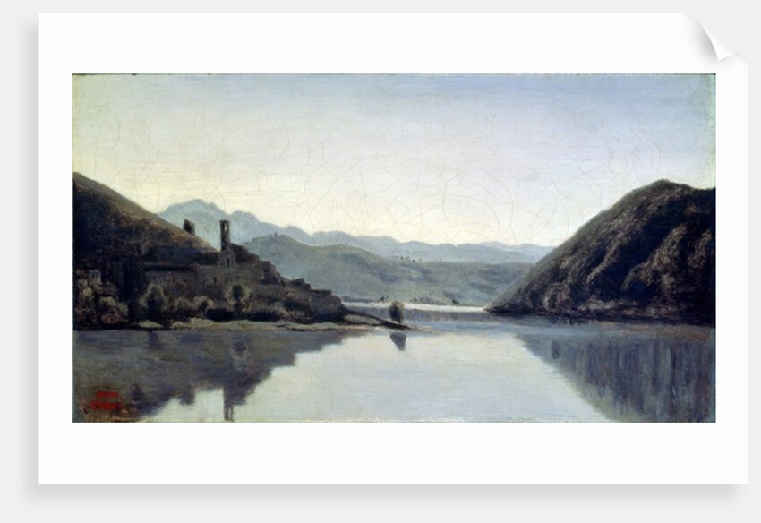 Lago di Piediluco, Umbria, 19th century by Jean Baptiste Camille Corot