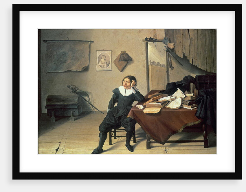 Interior of a Room with a Man Seated at a Table, 17th century by Jan Davidsz. de Heem