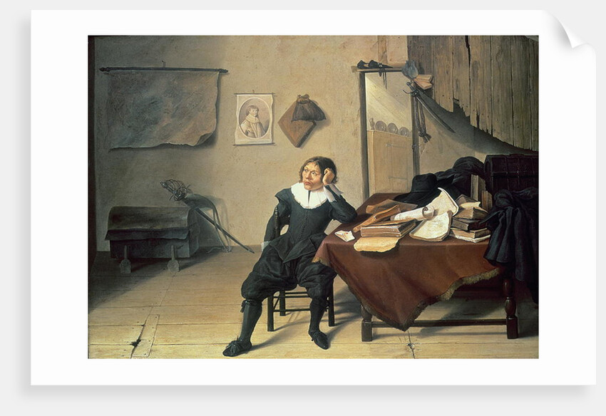 Interior of a Room with a Man Seated at a Table, 17th century by Jan Davidsz. de Heem