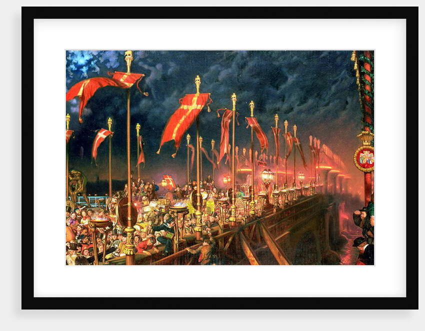 London Bridge on the Night of the Marriage of the Prince and Princess of Wales, 1863-6 by William Holman Hunt