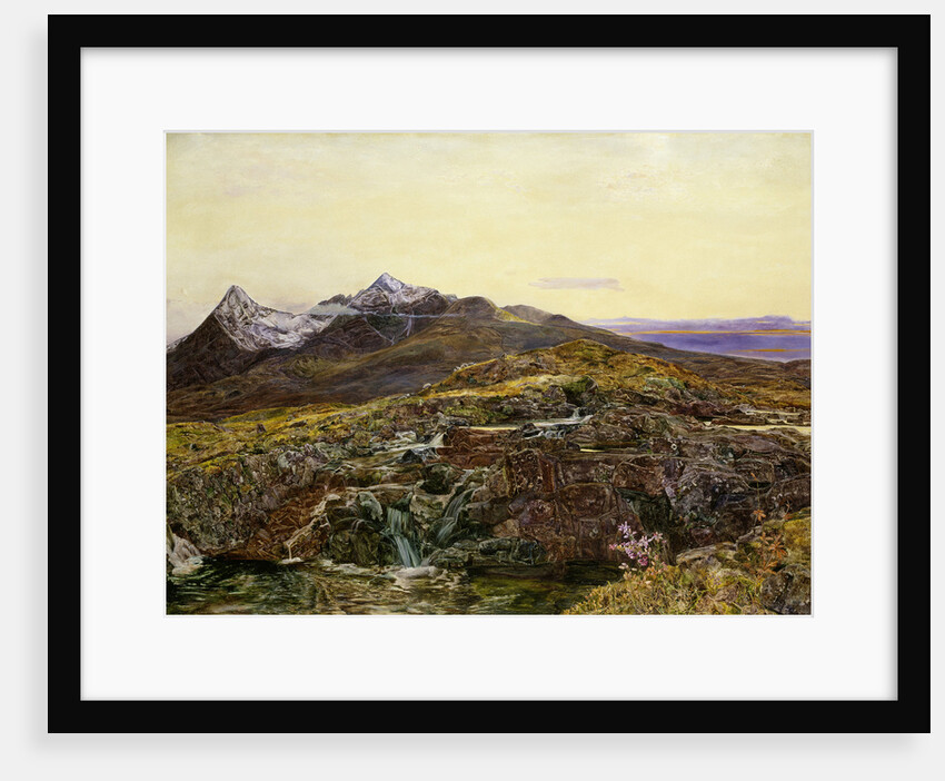 Cuillin Ridge, Skye from Sligechan, 19th century by John William Inchbold