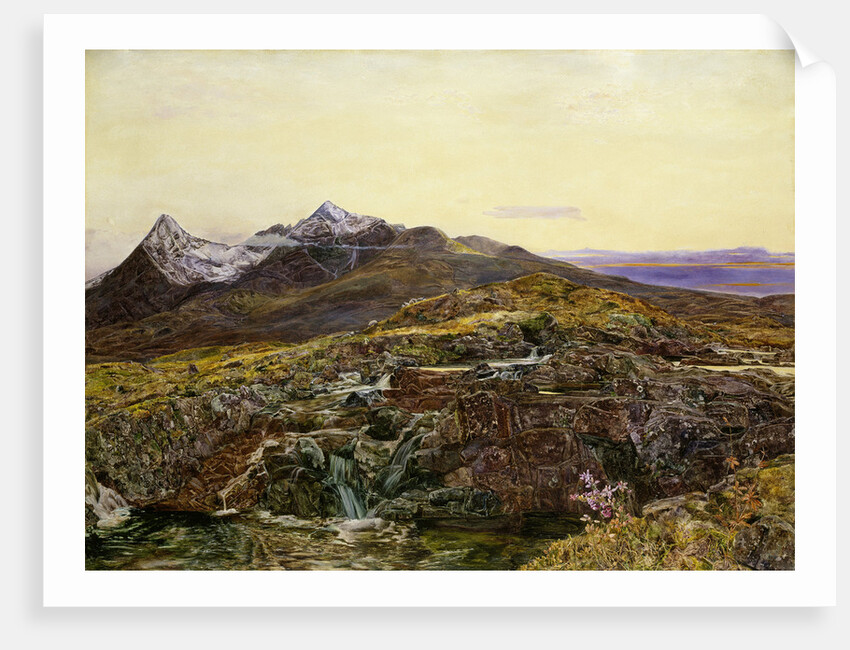 Cuillin Ridge, Skye from Sligechan, 19th century by John William Inchbold