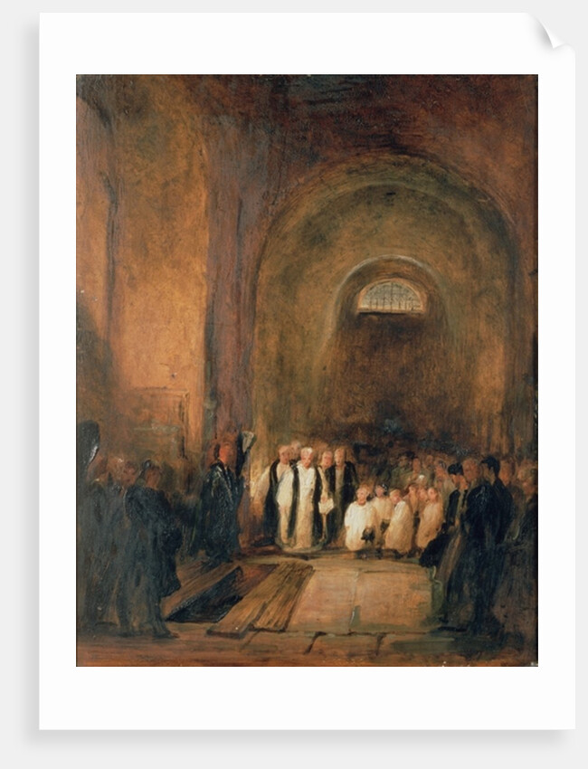 Turner's Burial in the Crypt of St. Paul's Cathedral, London, 19th century by George Jones
