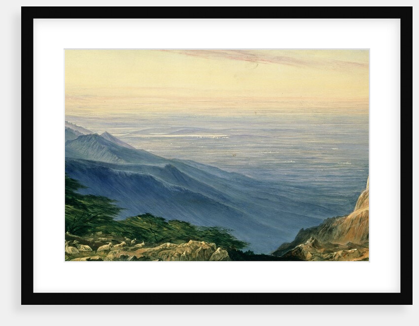 The Plain of Lombardy from Monte Generoso, 19th century by Edward Lear