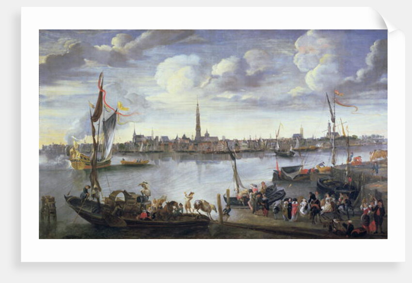 Antwerp from the Further Bank of the Scheldt, 17th century by Hendrik van Minderhout
