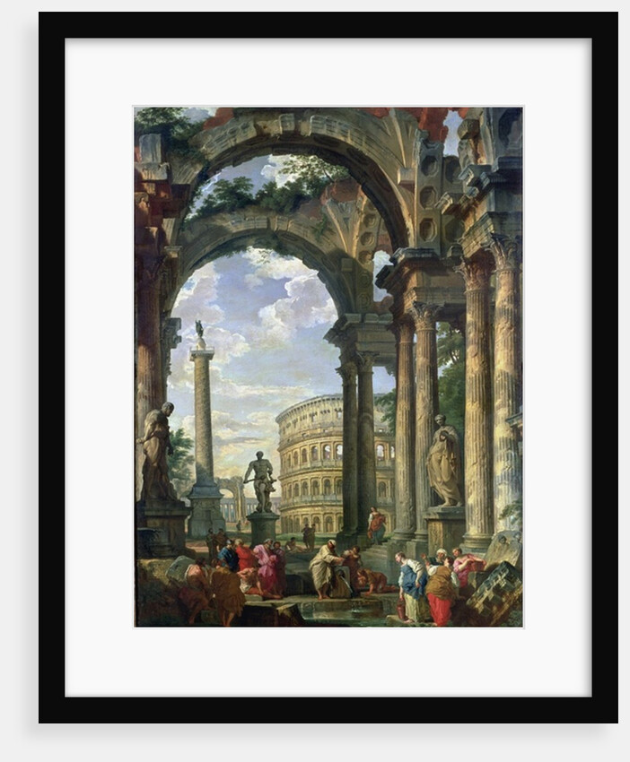 Roman Capriccio, 18th century by Giovanni Paolo Pannini or Panini