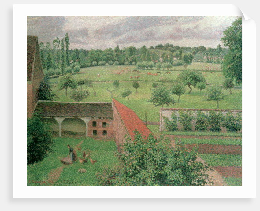 View Through a Window, Eragny, 1888 by Camille Pissarro