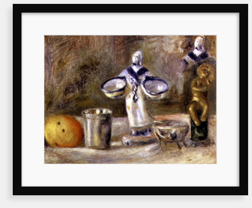 Still Life with a Faience Figure, 19th century by Pierre Auguste Renoir