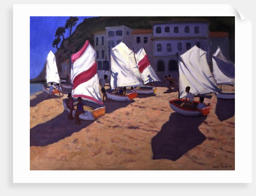 Sailboats, Costa Brava, 1999 by Andrew Macara