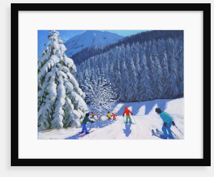 Snow covered trees, La Clusaz, France, 2015 by Andrew Macara