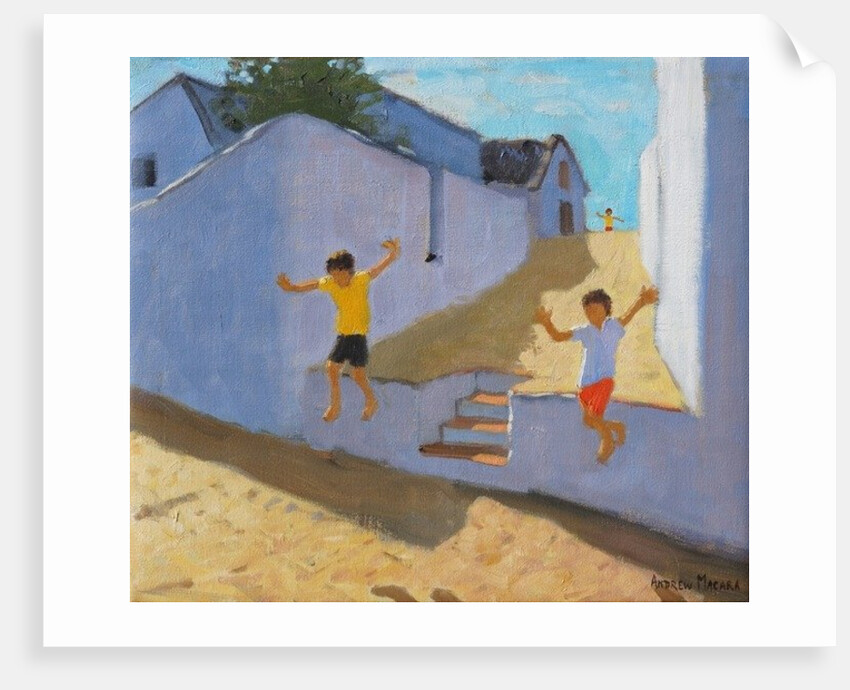 Jumping off a wall, Mykonos, 2015 by Andrew Macara