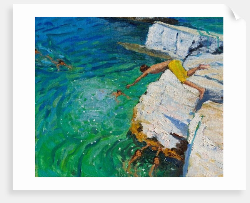 Detail of The Diver, Plates Rock, Skiathos, Greece, 2015 by Andrew Macara