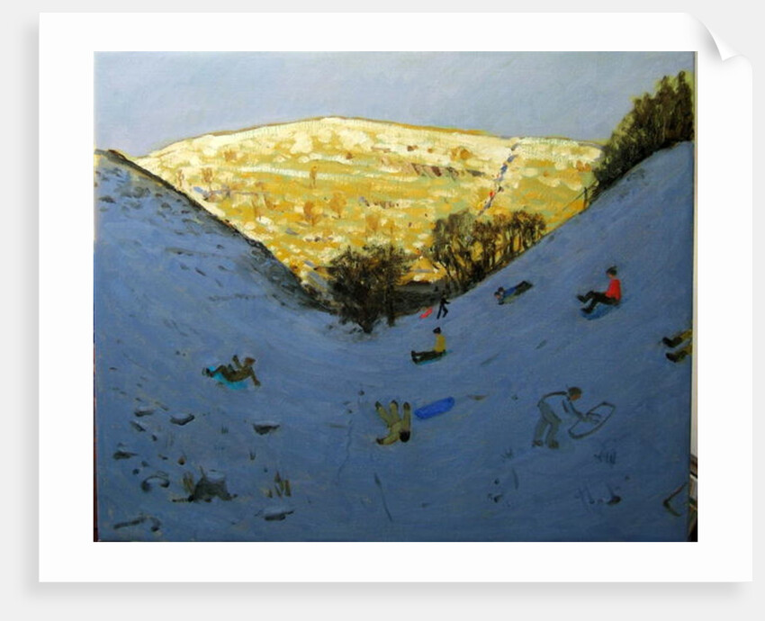 Valley and sunlit hillside, Lathkill Dale, Derbyshire by Andrew Macara