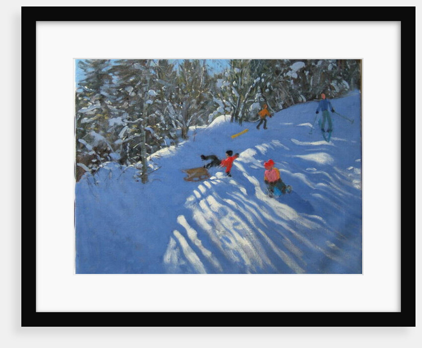 Falling off the Sledge, Morzine by Andrew Macara