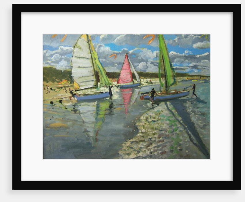 Three Sailboats, Bray Dunes, France by Andrew Macara