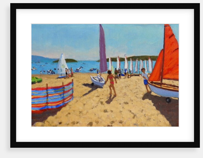 Pushing out the boat, Abersoch, 2016 by Andrew Macara