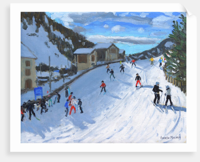 Skiing down to Selva Val Gardena, 2016 by Andrew Macara
