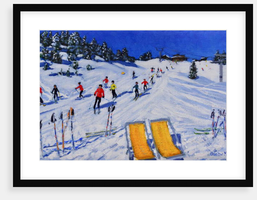 Two deckchairs, Val Gardena, Italy, 2018 by Andrew Macara