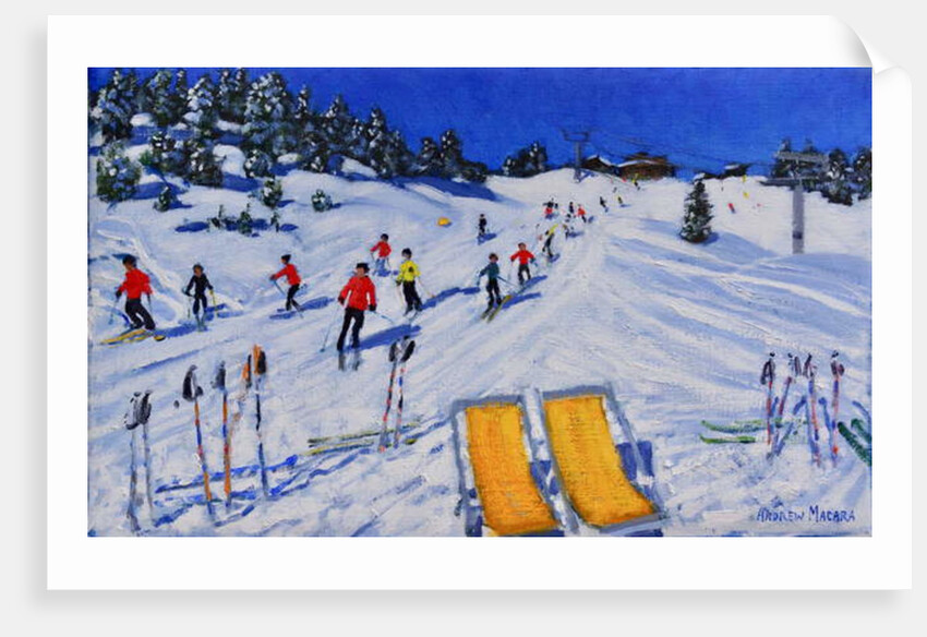 Two deckchairs, Val Gardena, Italy, 2018 by Andrew Macara