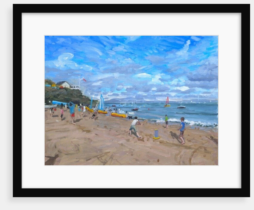 Beach cricket, Abersoch, 2013 by Andrew Macara