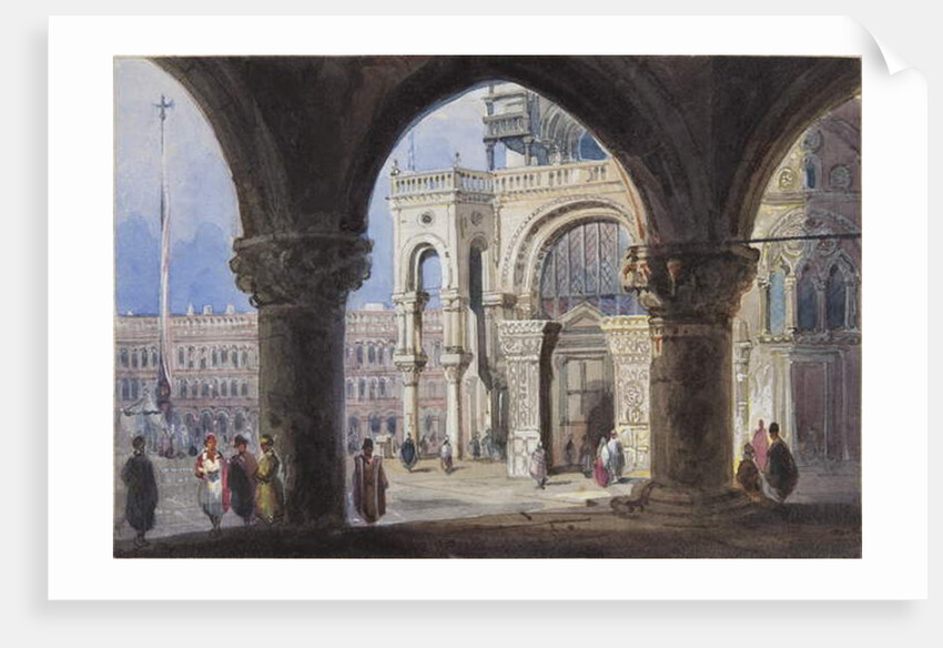 Church and Piazza San Marc at Venice by Joseph Axe Sleap