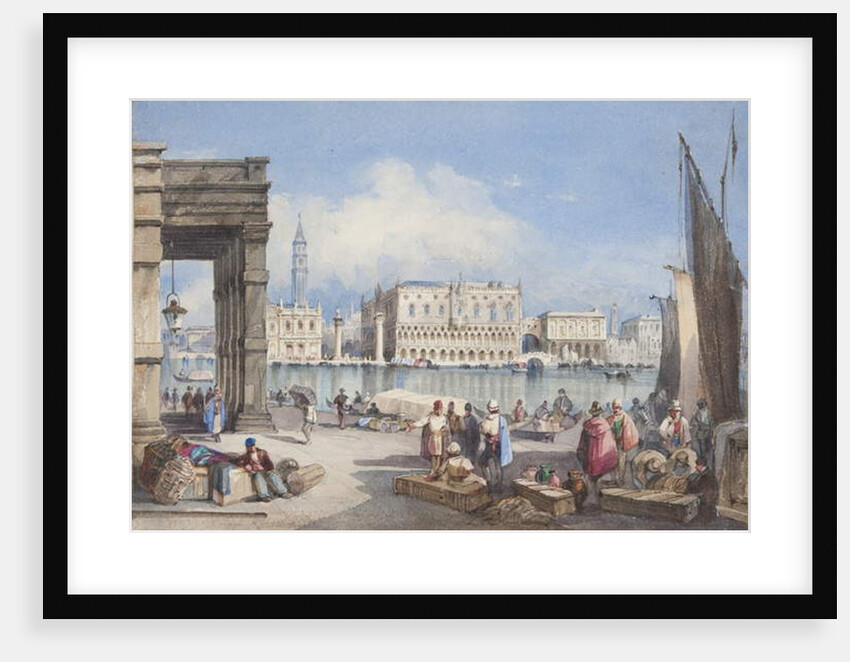 Venice, pasted into the title page of Thomas Moody's Journal of a tour through Switzerland and Italy, 1822 by Joseph Axe Sleap