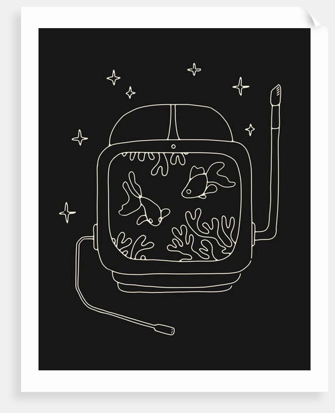 Astronaut Helmet in Water, 2019 by Florent Bodart