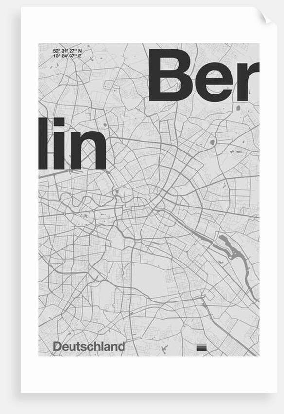 Berlin Minimal Map, 2019 by Florent Bodart