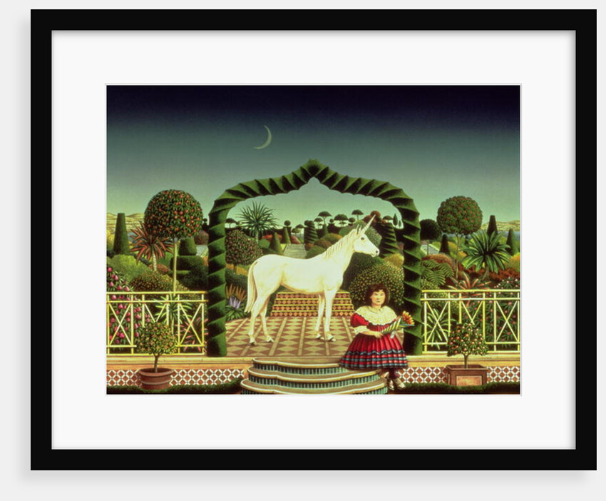 Girl with a Unicorn, 1980 by Anthony Southcombe