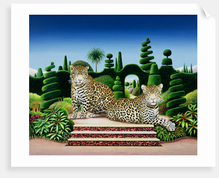 Jaguars in a Garden, 1986 by Anthony Southcombe