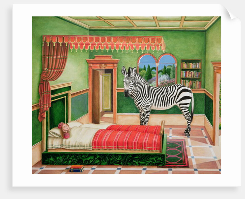 Zebra in a Bedroom, 1996 by Anthony Southcombe